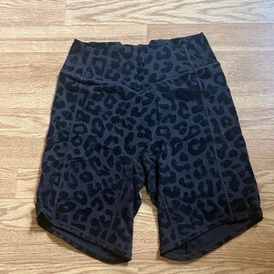 Black Leopard Balance Athletica (Vitality) Biker Shorts